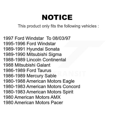 [Intérieur arrière] Kit d'ensemble roulement de roue et cage pour Ford Windstar Taurus American Motors Mercury Sable Eagle Concord Lincoln Continental Hyundai Sonata Spirit Mitsubishi Galant Sigma AMX Pacer K70-101119