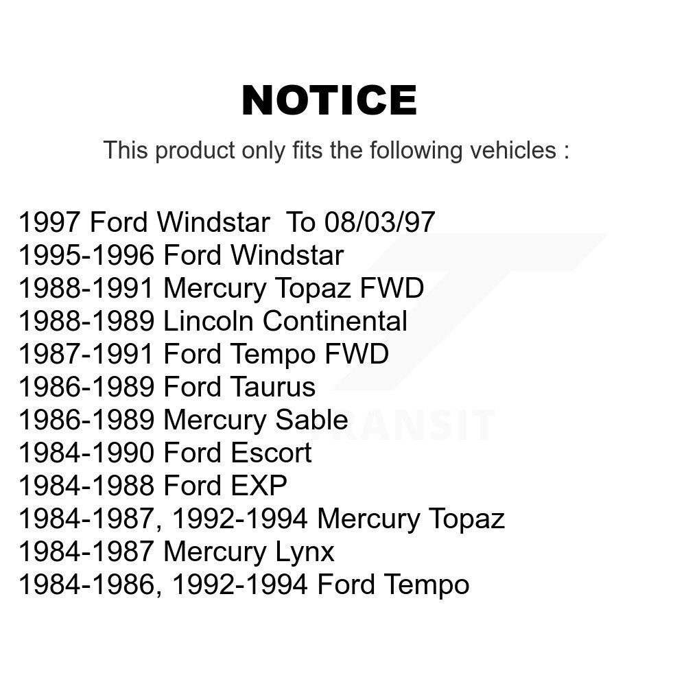 [Extérieur arrière] Kit d'ensemble roulement de roue et cage pour Ford Tempo Windstar Escort Mercury Taurus Topaz Sable Lynx EXP Lincoln Continental K70-101121