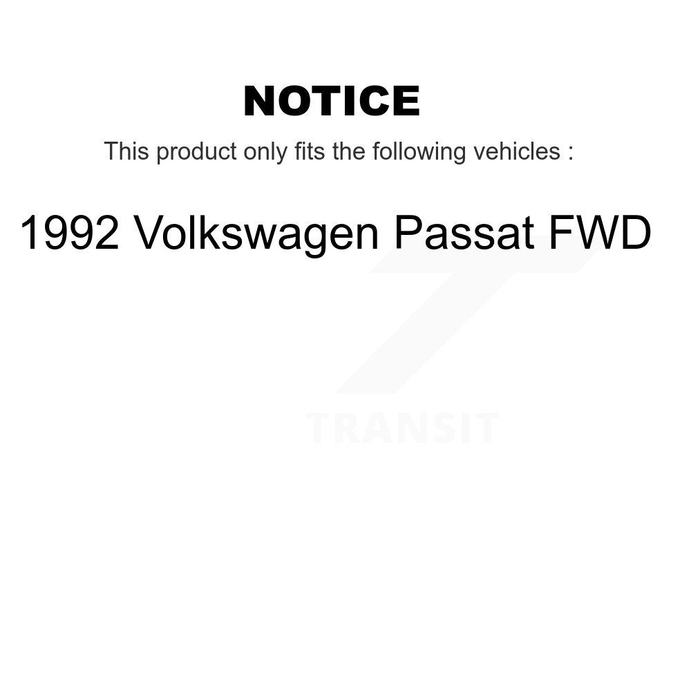 [Avant + Arrière] Kit de Roulement de roue pour 1992 Volkswagen Passat FWD K70-101129