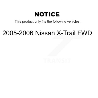 [Avant + Arrière] Kit de Roulement de roue pour 2005-2006 Nissan X-Trail FWD K70-101136