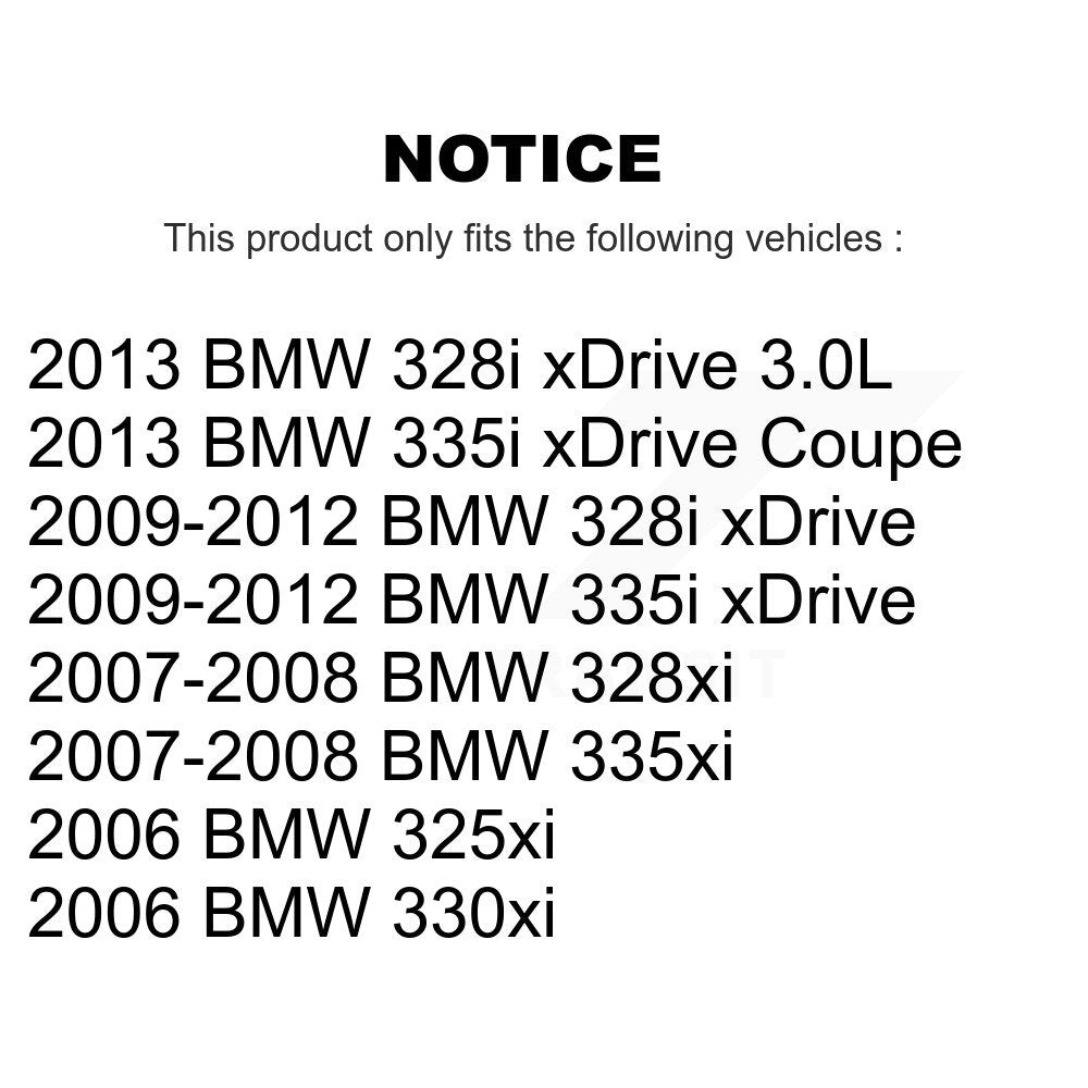 [Avant + Arrière] Kit de Roulement de roue pour BMW 328i xDrive 328xi 335i 325xi 335xi 330xi K70-101145
