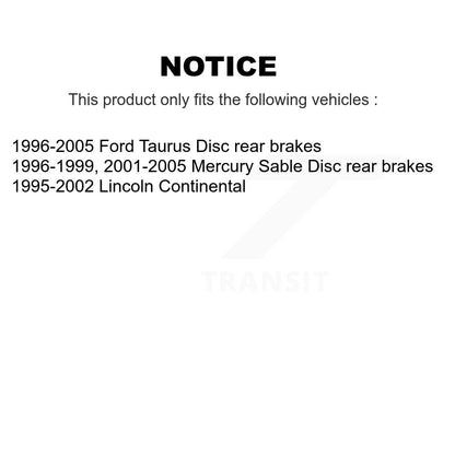 [Avant + Arrière] Kit d'ensemble roulement de roue et moyeu pour Ford Taurus Mercury Sable Lincoln Continental K70-101167