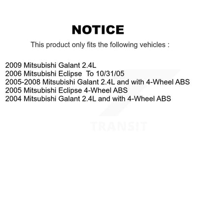 [Avant + Arrière] Kit d'ensemble roulement de roue et moyeu pour Mitsubishi Galant Eclipse K70-101188
