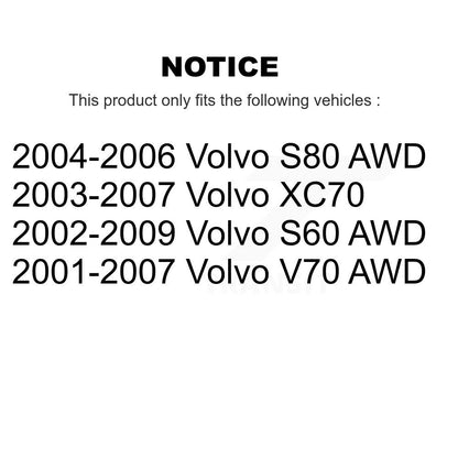 [Avant + Arrière] Kit d'ensemble roulement de roue et moyeu pour Volvo S60 V70 XC70 S80 K70-101198