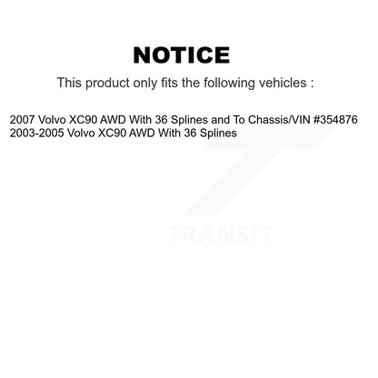 [Avant + Arrière] Kit d'ensemble roulement de roue et moyeu pour Volvo XC90 AWD K70-101206