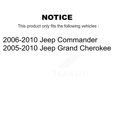 [Avant + Arrière] Kit d'ensemble roulement de roue et moyeu pour Jeep Grand Cherokee Commander K70-101227
