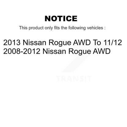[Avant + Arrière] Kit d'ensemble roulement de roue et moyeu pour 2008-2013 Nissan Rogue AWD K70-101269