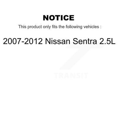 [Avant + Arrière] Kit d'ensemble roulement de roue et moyeu pour 2007-2012 Nissan Sentra 2.5L K70-101270
