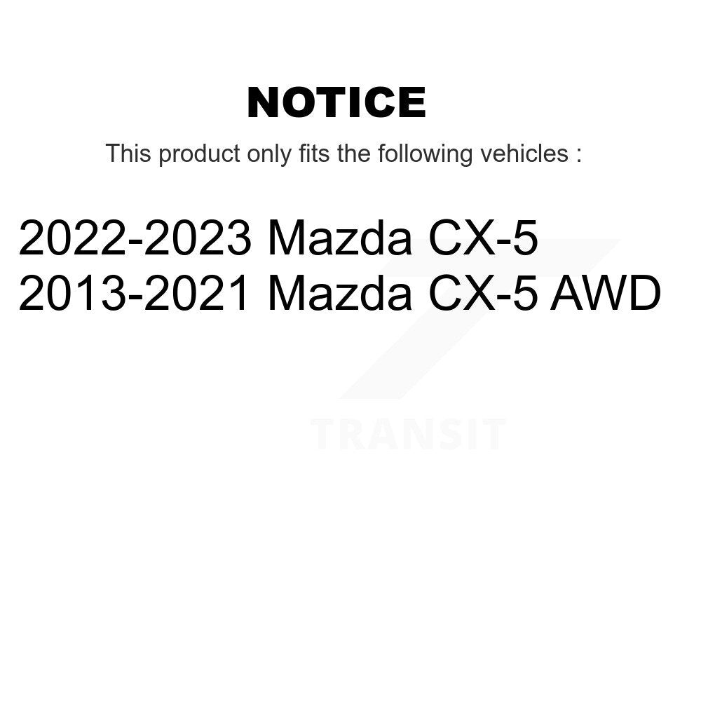 [Avant + Arrière] Kit d'ensemble roulement de roue et moyeu pour Mazda CX-5 K70-101286