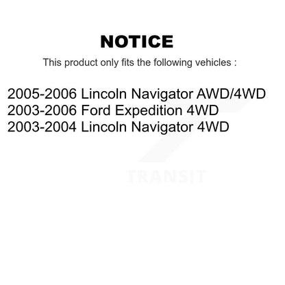 [Avant + Arrière] Kit d'ensemble roulement de roue et moyeu pour Ford Expedition Lincoln Navigator K70-101290