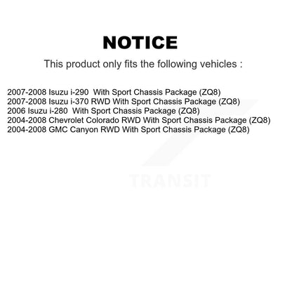 [Avant et Arrière] Ensemble roulement de roue et moyeu pour Chevrolet Colorado GMC Canyon Isuzu i-280 K70-101310