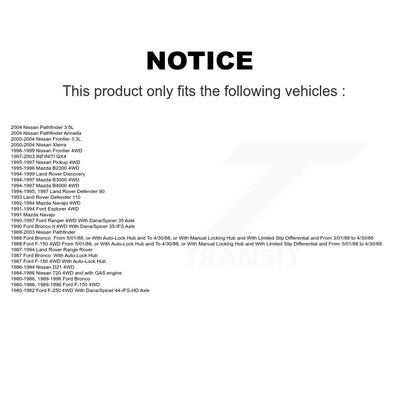 [Avant Intérieur] Ensemble roulement de roue et cage pour Ford F-150 Nissan Pathfinder Ranger Xterra D21 90 K70-101326