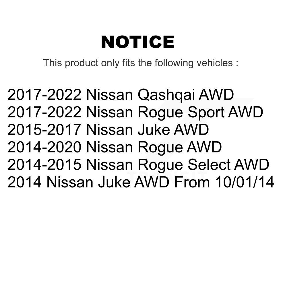 [Arrière] Kit d'ensemble roulement de roue et moyeu pour Nissan Rogue Sport Select Juke Qashqai K70-101332