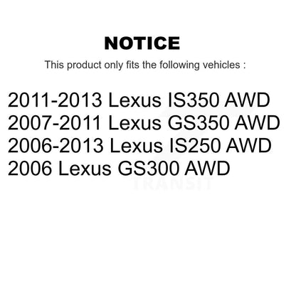 [Avant + Arrière] Kit d'ensemble roulement de roue et moyeu pour Lexus IS250 GS350 GS300 IS350 AWD K70-101343