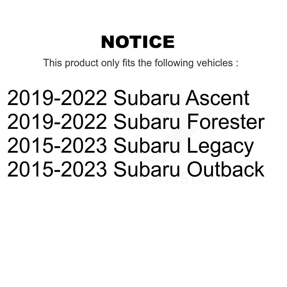 [Avant + Arrière] Kit d'ensemble roulement de roue et moyeu pour Subaru Outback Legacy Forester Ascent K70-101358