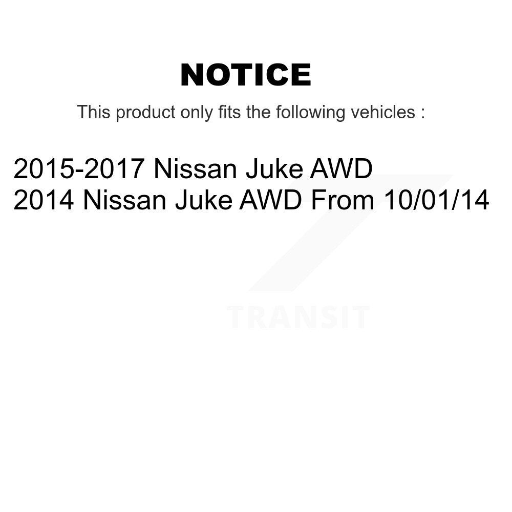 [Avant + Arrière] Kit d'ensemble roulement de roue et moyeu pour Nissan Juke K70-101359