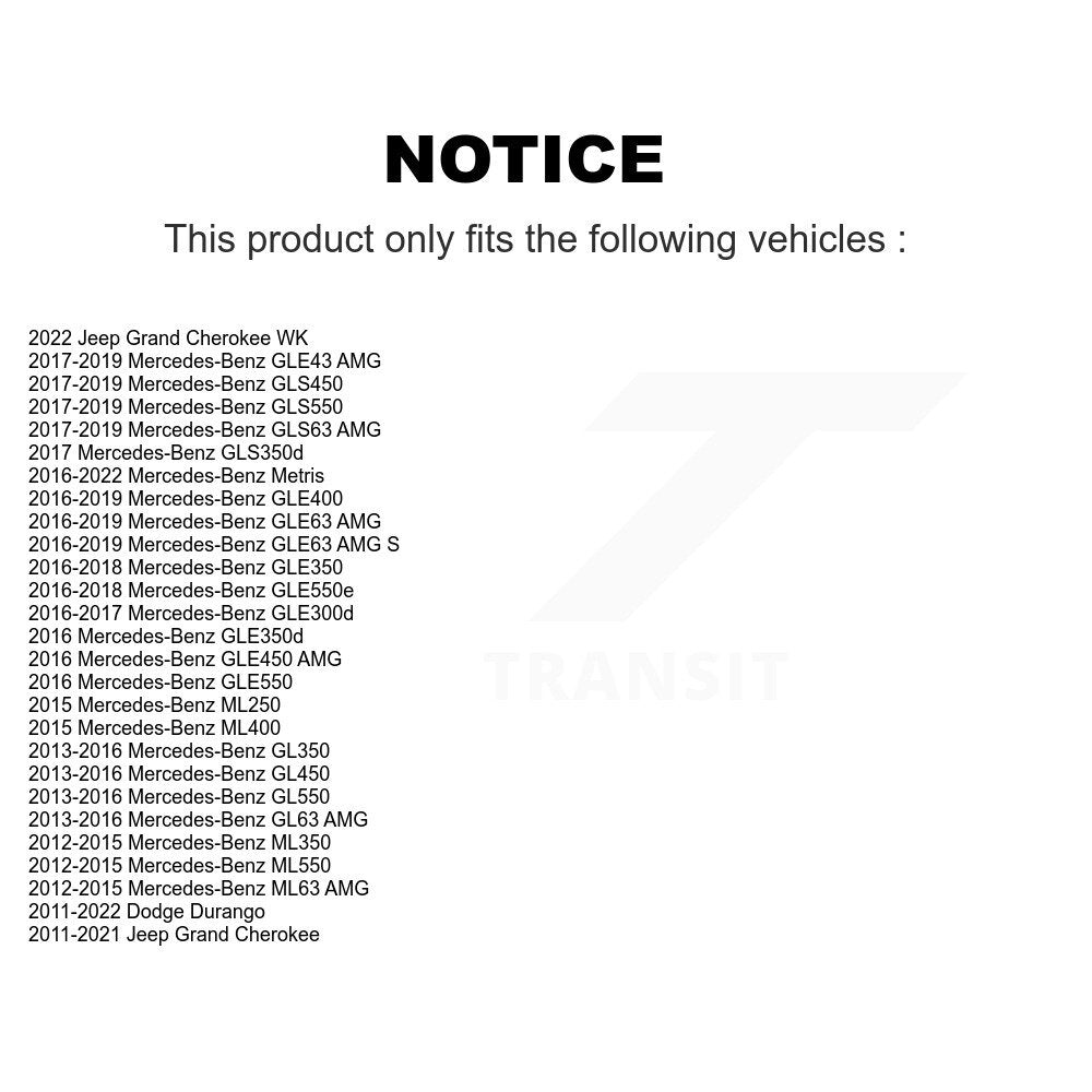 [Arrière] Kit de Roulement de roue pour Jeep Grand Cherokee Dodge Durango Mercedes-Benz ML350 GLE350 GL450 Metris GL550 GL350 GLE450 AMG ML400 GLE400 ML550 ML250 GL63 ML63 GLE300d GLE63 S GLE550e K70-101364