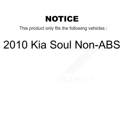 [Arrière] Kit d'ensemble roulement de roue et moyeu pour 2010 Kia Soul Non-ABS K70-101373