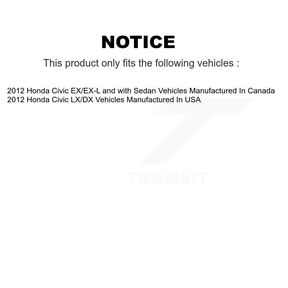 [Arrière] Kit d'ensemble roulement de roue et moyeu pour Honda Civic K70-101378