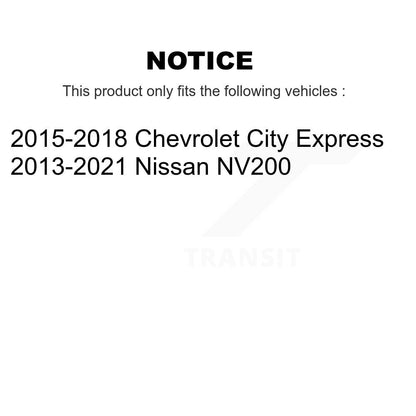 [Arrière] Kit d'ensemble roulement de roue et moyeu pour 2015-2018 Chevrolet City Express K70-101383