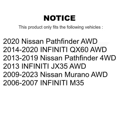 [Arrière] Kit d'ensemble roulement de roue et moyeu pour Nissan Pathfinder Murano INFINITI QX60 M35 JX35 K70-101384