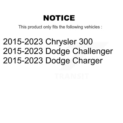 [Arrière] Kit d'ensemble roulement de roue et moyeu pour 2015-2020 Dodge Charger Challenger Chrysler 300 K70-101387