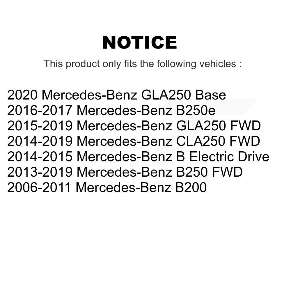 [Arrière] Kit d'ensemble roulement de roue et moyeu pour Mercedes-Benz CLA250 GLA250 B Electric Drive B250e B250 B200 K70-101388