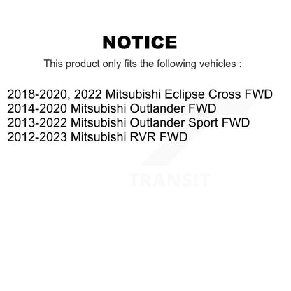 [Arrière] Kit d'ensemble roulement de roue et moyeu pour Mitsubishi Outlander Sport Eclipse Cross RVR FWD K70-101389