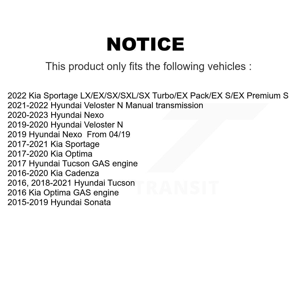 [Avant] Kit d'ensemble roulement de roue et moyeu pour Hyundai Sonata Kia Tucson Optima Sportage Cadenza Veloster N Nexo K70-101410