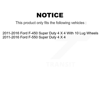 [Avant] Kit d'ensemble roulement de roue et moyeu pour 2011-2016 Ford F-450 Super Duty F-550 4 X K70-101415
