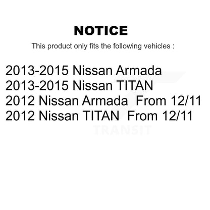[Avant] Kit d'ensemble roulement de roue et moyeu pour Nissan Titan Armada TITAN 4WD K70-101417