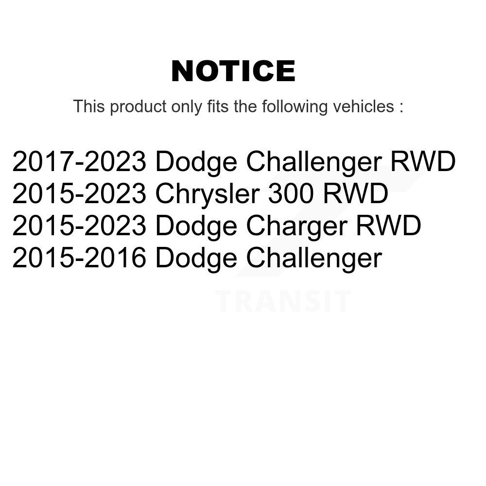 [Avant + Arrière] Kit d'ensemble roulement de roue et moyeu pour Dodge Charger Challenger Chrysler 300 K70-101430