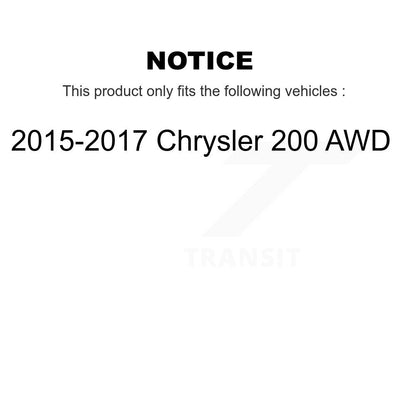 [Avant + Arrière] Kit d'ensemble roulement de roue et moyeu pour 2015-2017 Chrysler 200 AWD K70-101435