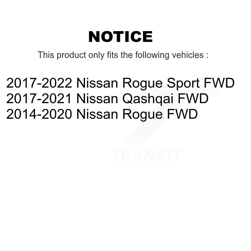 [Avant + Arrière] Kit d'ensemble roulement de roue et moyeu pour Nissan Rogue Sport Qashqai FWD K70-101462