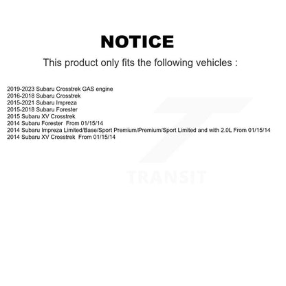 [Avant + Arrière] Kit d'ensemble roulement de roue et moyeu pour Subaru Forester Crosstrek Impreza XV K70-101470