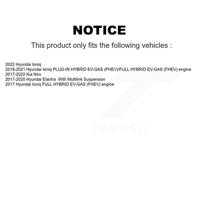 [Arrière] Kit d'ensemble roulement de roue et moyeu pour Hyundai Elantra Kia Niro Ioniq K70-101512