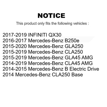 [Avant] Kit de Roulement de roue pour Mercedes-Benz CLA250 GLA250 Infiniti QX30 CLA45 AMG GLA45 B Electric Drive B250e INFINITI K70-101520