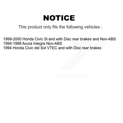 [Avant + Arrière] Kit de Roulement de roue pour Honda Civic Acura Integra del Sol K70-101543