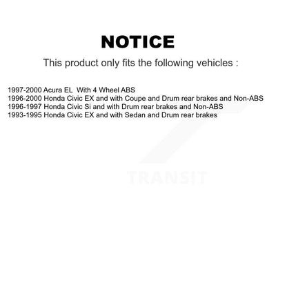 [Avant + Arrière] Kit de Roulement de roue pour Honda Civic Acura EL K70-101548
