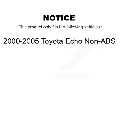 [Avant + Arrière] Kit de Roulement de roue pour 2000-2005 Toyota Echo Non-ABS K70-101581