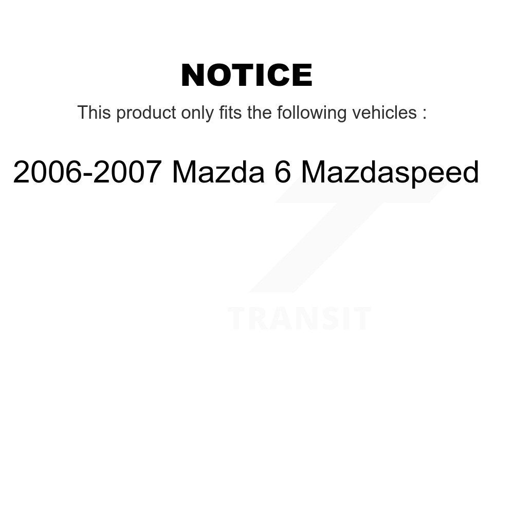 [Avant + Arrière] Kit de Roulement de roue pour 2006-2007 Mazda 6 Mazdaspeed K70-101583