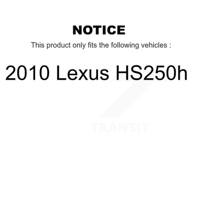 [Avant + Arrière] Kit de Roulement de roue pour 2010 Lexus HS250h K70-101591
