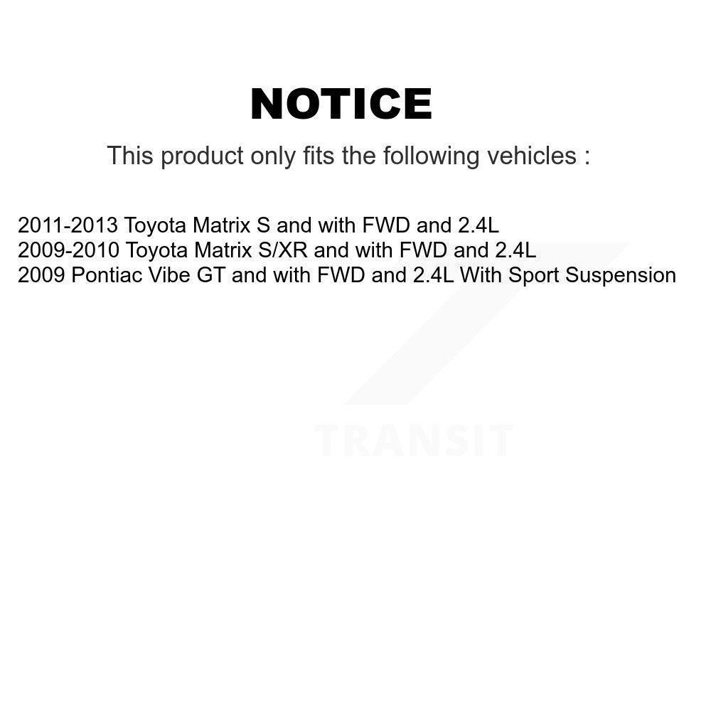 [Avant + Arrière] Kit de Roulement de roue pour Toyota Matrix Pontiac Vibe K70-101594