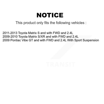 [Avant + Arrière] Kit de Roulement de roue pour Toyota Matrix Pontiac Vibe K70-101594