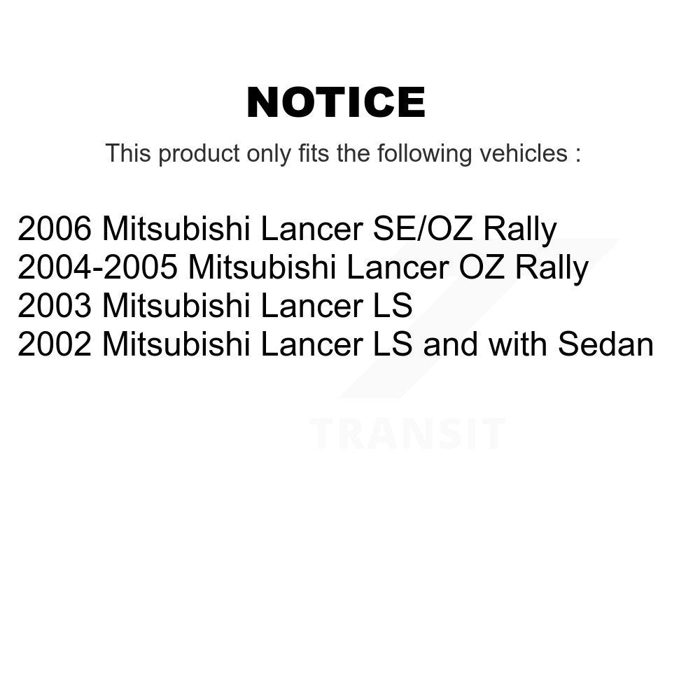 [Avant + Arrière] Kit de Roulement de roue pour Mitsubishi Lancer K70-101618