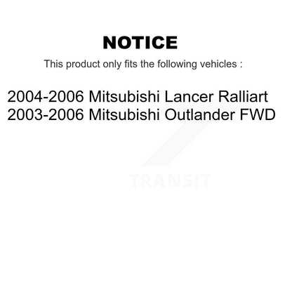 [Avant + Arrière] Kit de Roulement de roue pour Mitsubishi Lancer Outlander K70-101619