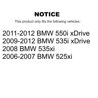 [Avant + Arrière] Kit de Roulement de roue pour BMW 535i xDrive 535xi 525xi 550i K70-101620
