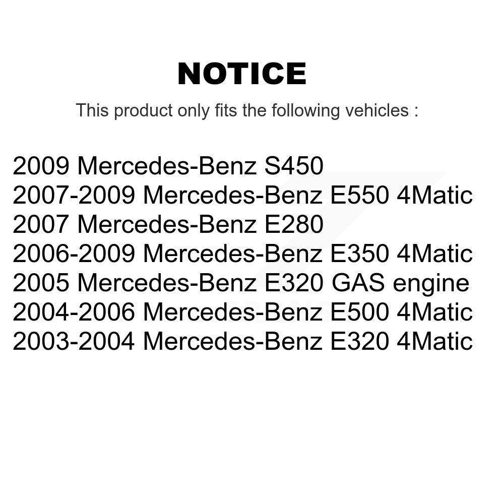 [Avant + Arrière] Kit de Roulement de roue pour Mercedes-Benz E350 E320 E500 E550 S450 E280 K70-101621