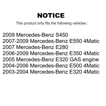 [Avant + Arrière] Kit de Roulement de roue pour Mercedes-Benz E350 E320 E500 E550 S450 E280 K70-101621