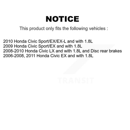 [Avant + Arrière] Kit de Roulement de roue pour Honda Civic K70-101625